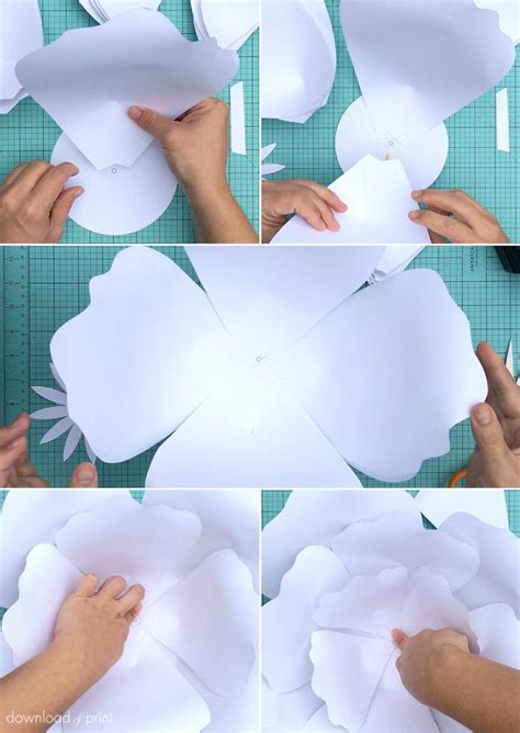 How To Assemble A Giant Paper Rose Download And Print More Paper Roses