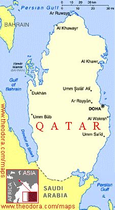 Qatar is a rich arab state occupying a small peninsula extending into the persian gulf to the north of saudi arabia. Maps of Qatar - Qatari Flags, Maps, Economy, Geography ...