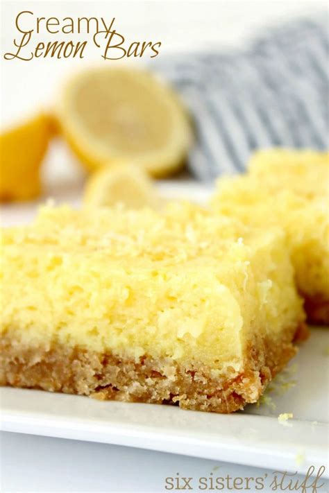 Creamy Lemon Bars Recipe Six Sisters Stuff