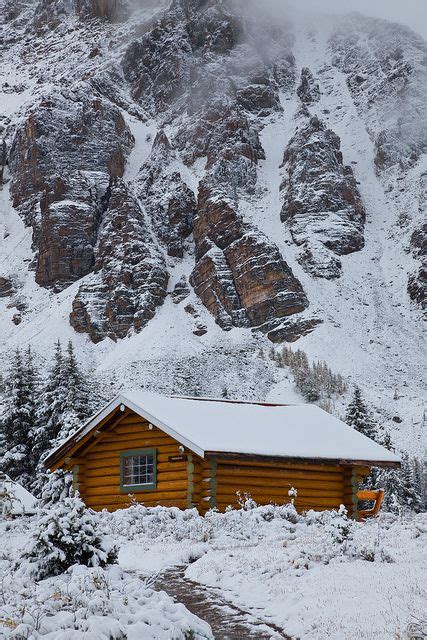 Cabin Of Mount Assiniboine Lodge After Snowfall By Lee Rentz On Flickr