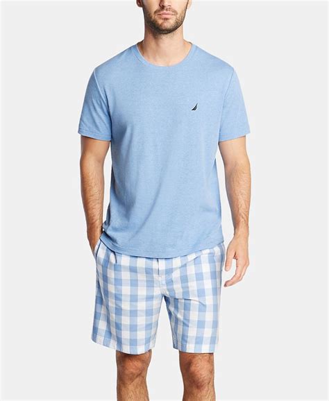 Nautica Mens Cotton Plaid Pajama Shorts Macys