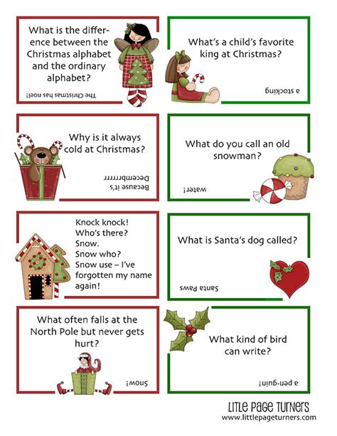 Riddles not only provide fun, but also help children learn to think and reason. Little Page Turners: More Christmas Lunch Notes