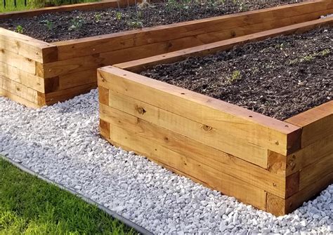 Beautiful Raised Bed Garden. Pressure-Treated Wood and Eco ...