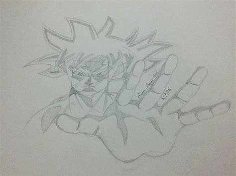 Goku Mastered Ultra Instinct Drawing Pure Pencil And Shading