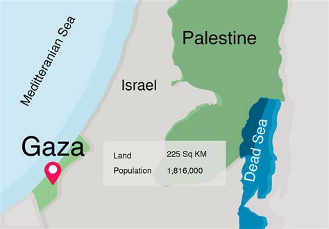 Gaza Strip Map World Goimages System