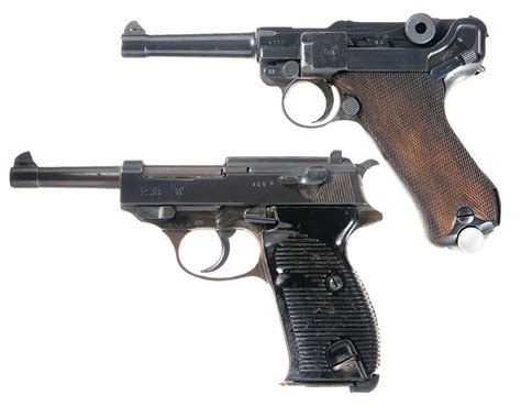 Two German Pistols A Mauser 42 Code 1940 Date Luger Pistol B