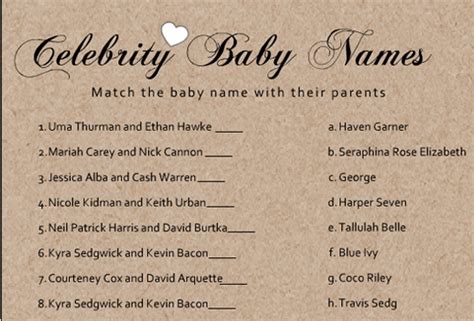 Nimuel means 'peace,' an excellent pick for parents looking for a short and unique name for their baby boy! 24+ Free Printable Baby Shower Games