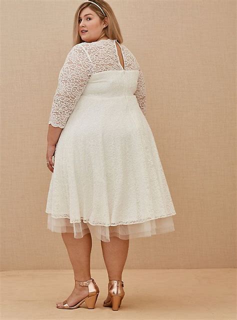 Select Tea Length Wedding Dress Wedding Gown Sizes Ivory Lace Maxi