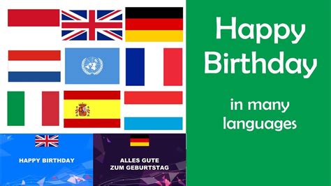 Happy Birthday In Many Languages Youtube