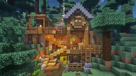 Minecraft Mountain House Mountain House On Stilts Youtube