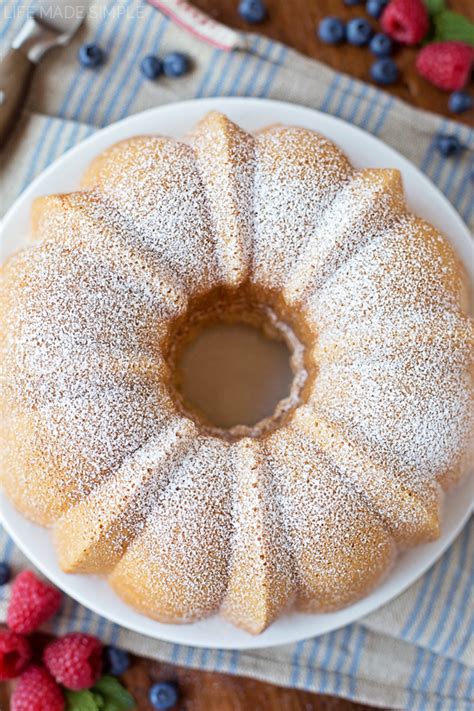 For more scrumptious recipes, fun projects and exciting news, follow me around the web! Old Fashioned Sour Cream Pound Cake - Life Made Simple