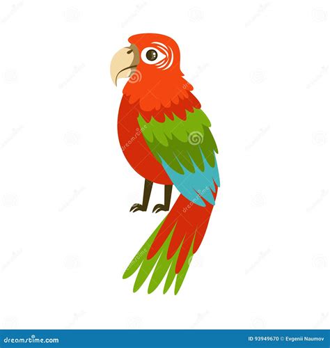 Colorful Macaw Parrot Colorful Vector Illustration Stock Vector