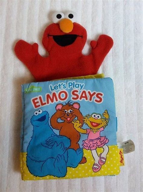 Okay, now remember, just do what zoe zingy orange says, okay? Lets Play Elmo Says Sesame Street Puppet Soft Play Book Zoe Baby Bear (A21) #SoftPlay | Sesame ...