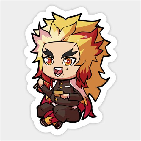 Chibi Rengoku Demon Slayer Demon Slayer Sticker Teepublic