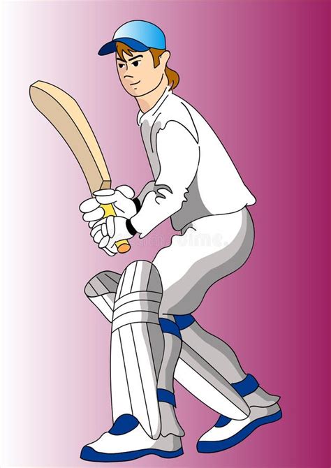 Joueur De Cricket Illustration Stock Illustration Du Zone 7293770