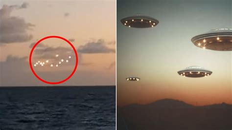 real ufo sighting mysterious illuminated objects filmed from ferry off us coast au