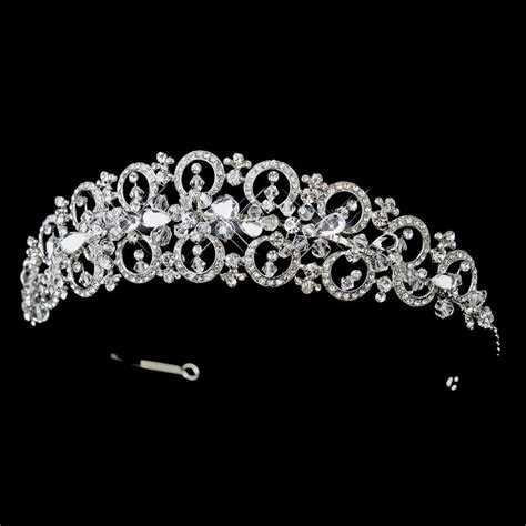 Silver Retro Crystal Wedding Tiara Headband La Bella Bridal Accessories