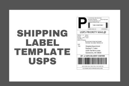 Shipping Label Template Usps Free Customize For Ease Of Use Label