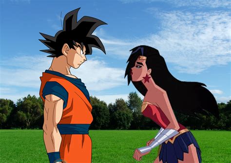 Goku And Wonder Woman By Oscarcajilima On Deviantart