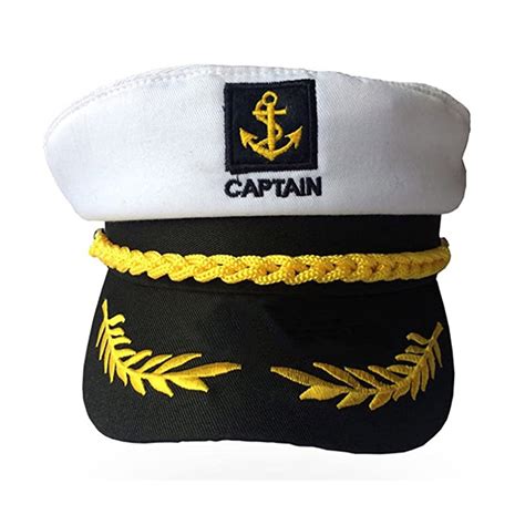 buy soochatcaptain hat sailor skipper cap ship yacht boat sailor navy marine admiral hat for