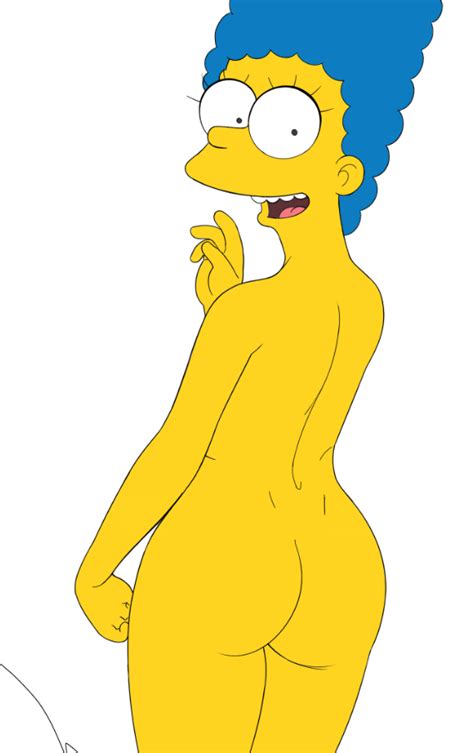 Rule 34 Ass Blue Hair D Rock Drockdraw Female Female Only Marge Simpson Nude Solo Solo Female