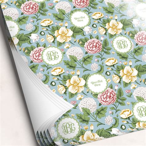 Vintage Floral Wrapping Paper Personalized Youcustomizeit