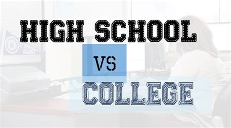 High School vs College: understanding the difference - College 101 | College 101