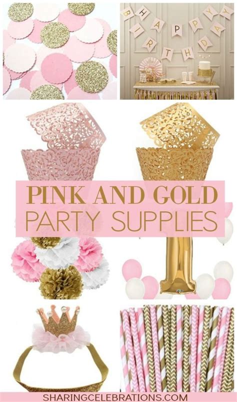 Pretty Pink And Gold Party Supplies