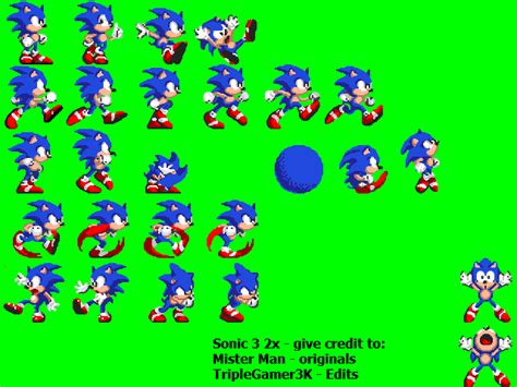 Sonic 3 2xsonic 3 Sprites 2x Bigger By Triplesonicx On Deviantart