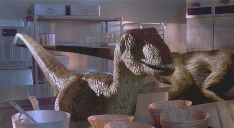 Velociraptor Jurassic Park Kitchen Scene