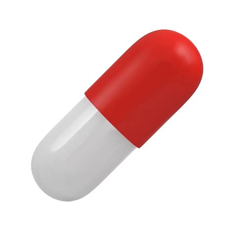 Premium Vector Red And White Capsule Pill