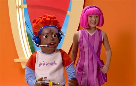 Image Nick Jr Lazytown Pixel And Stephanie 11 Zap It Png Lazytown Wiki Fandom Powered