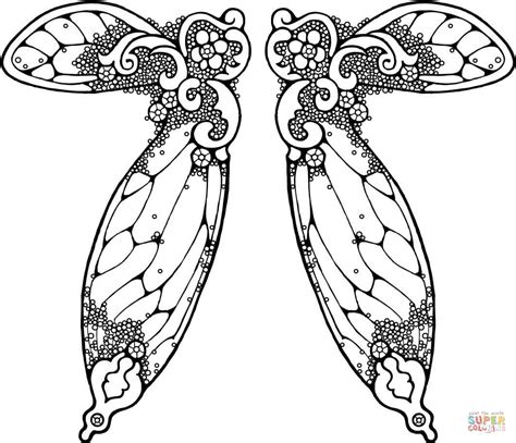 Broken Fairy Wings Coloring Pages