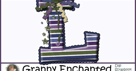Granny Enchanteds Blog Free 111 Moonlight Digital Scrapbook Letter L