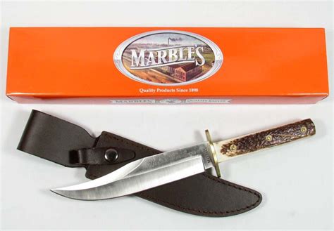 Marbles Mountain Man Bowie Knife W Stag Handle An