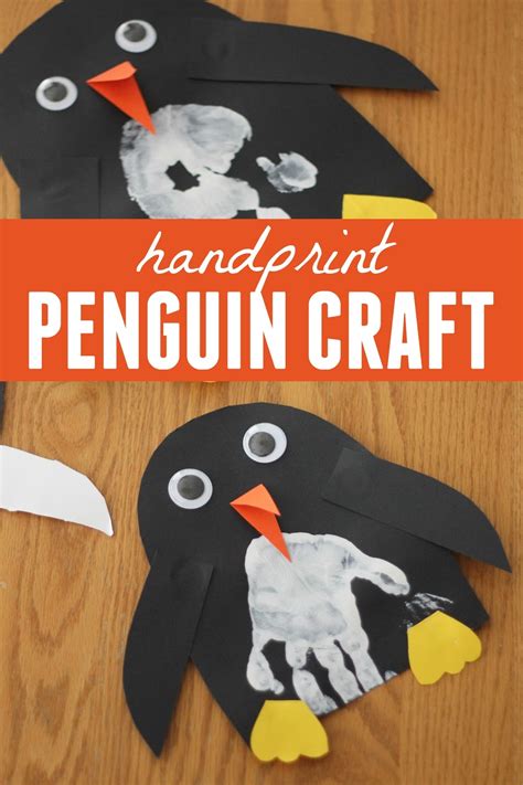 Toddler Approved Handprint Penguin Craft