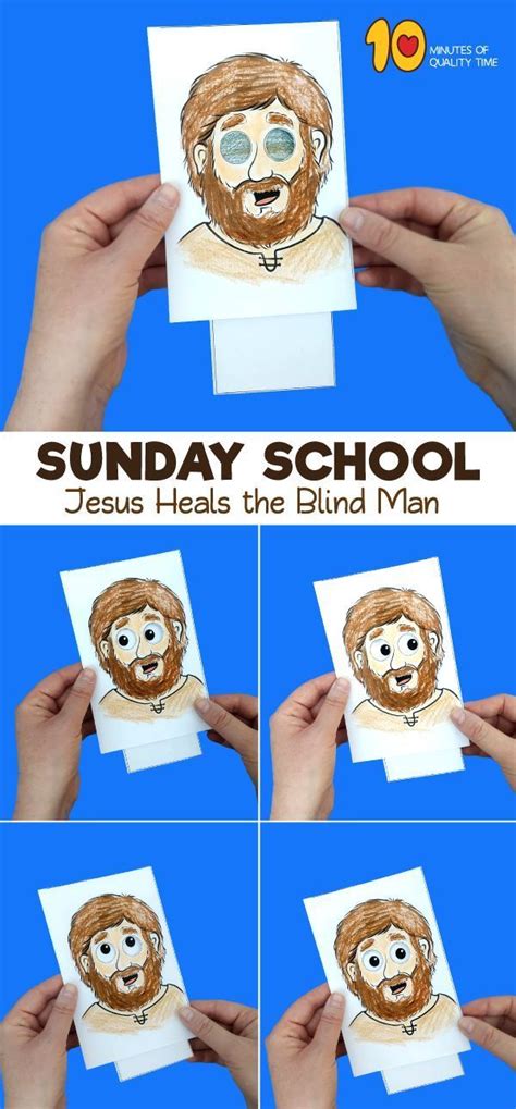 Jesus Heals The Blind Man Craft Bible Crafts For Kids Sunday School