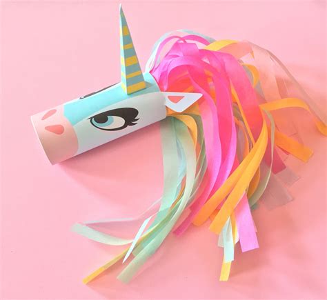 Unicorn Head Toilet Tube Craft Printable · How To Make A Paper Roll