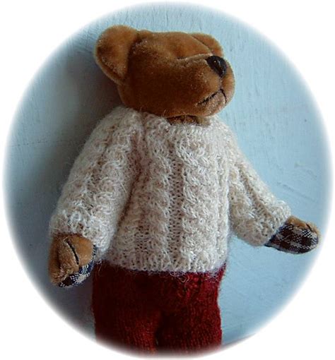 pattern for teddy aran jumper buttercup miniatures