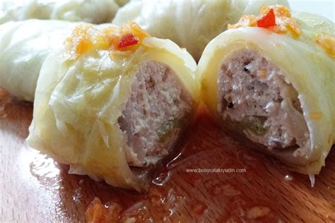 Resepi Kubis Bungkus Inti Ayam Chicken Cabbage Rolls Busyra Takiyudin