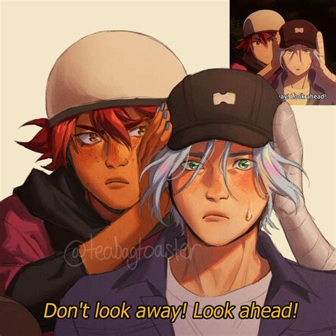 Two Anime Characters With Hats On Their Heads And The Caption Reads