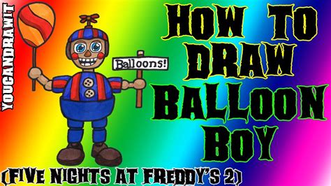 How To Draw Balloon Boy From Five Nights At Freddys 2