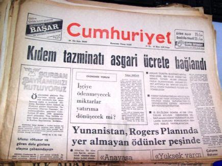 19 Ekim 1980 Cumhuriyet Gazetesi Do Um G N Hediyesi Nadir Kitap