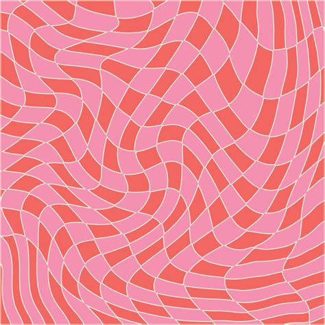 Wavy Swirl Groovy Background On Red And Pink Colors Seventies Style