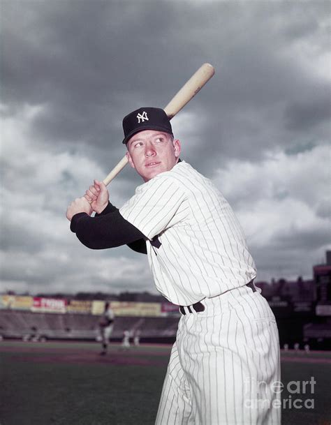 Mickey Mantle Of The New York Yankees By Bettmann
