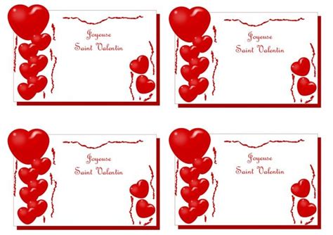 Carte Saint Valentin 2012 à Imprimer Carte Saint Valentin Saint