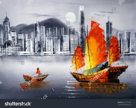 Oil Painting - Victoria Harbor, Hong Kong #Sponsored , # ...