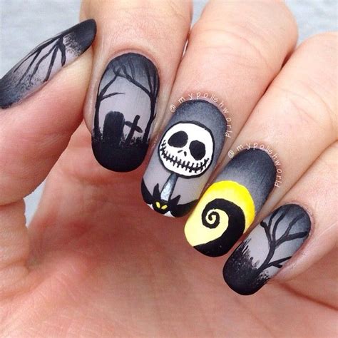 Nightmare Before Christmas Nails Fancy Nails Cute Nails Pretty Nails
