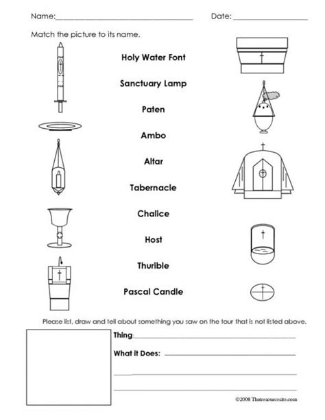 Catholic Printable Religious Worksheets