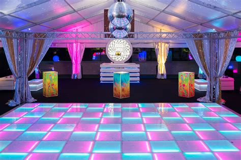70s Themed Dance Floor Complete With Disco Ball Is Ready For Fun